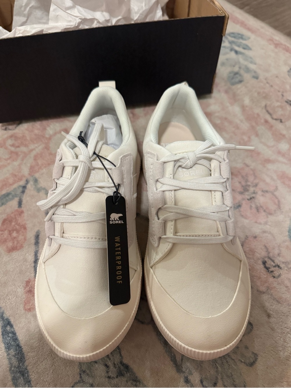 Sorel Women’s Waterproof Sneakers in Light Cream